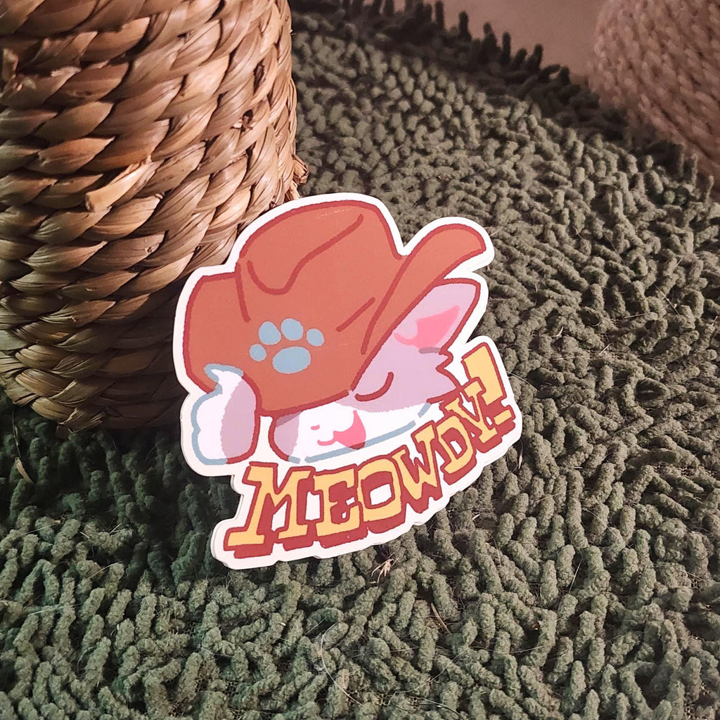 Meowdy! Cat Cowboy Sticker