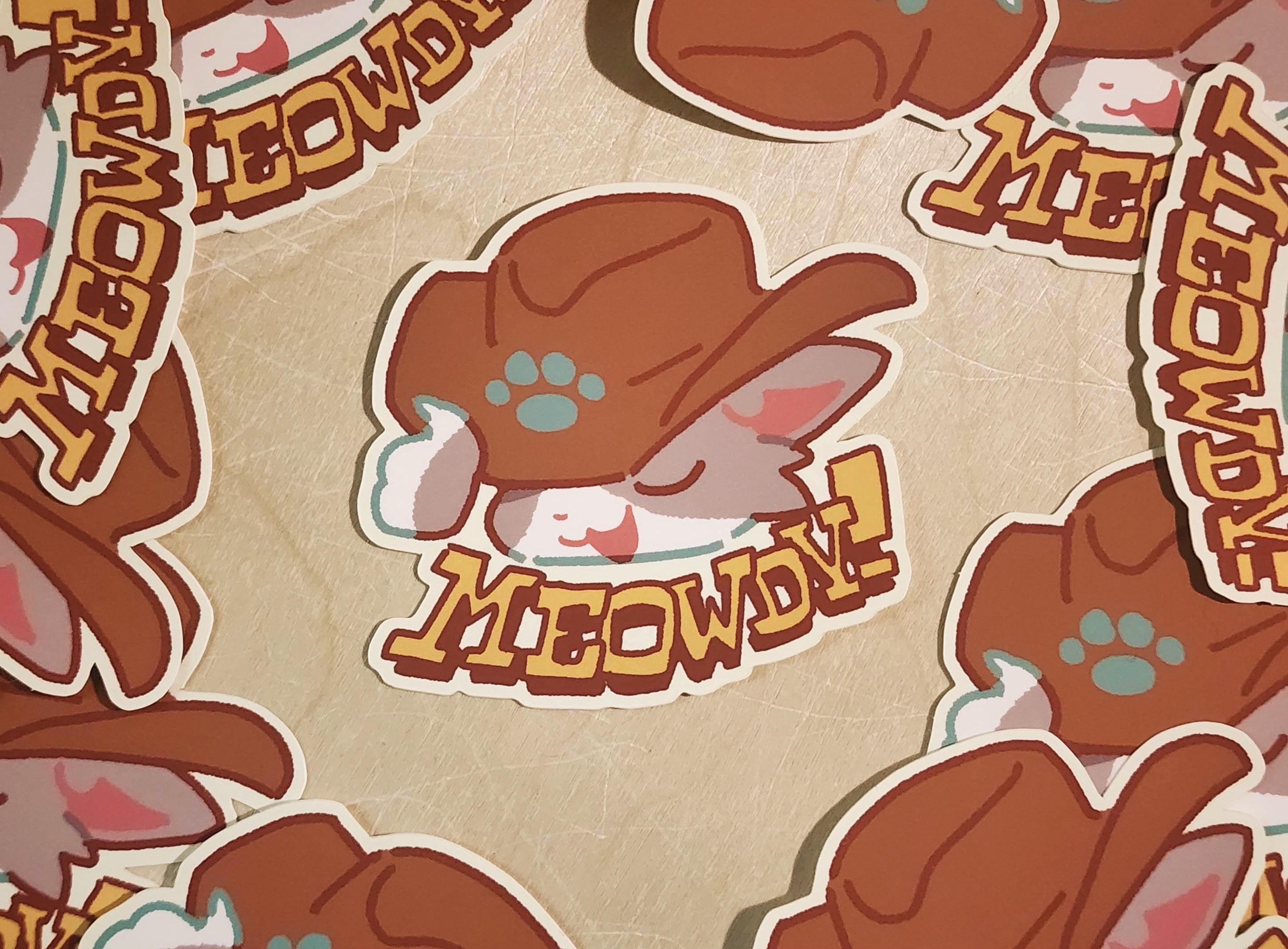 Meowdy! Cat Cowboy Sticker