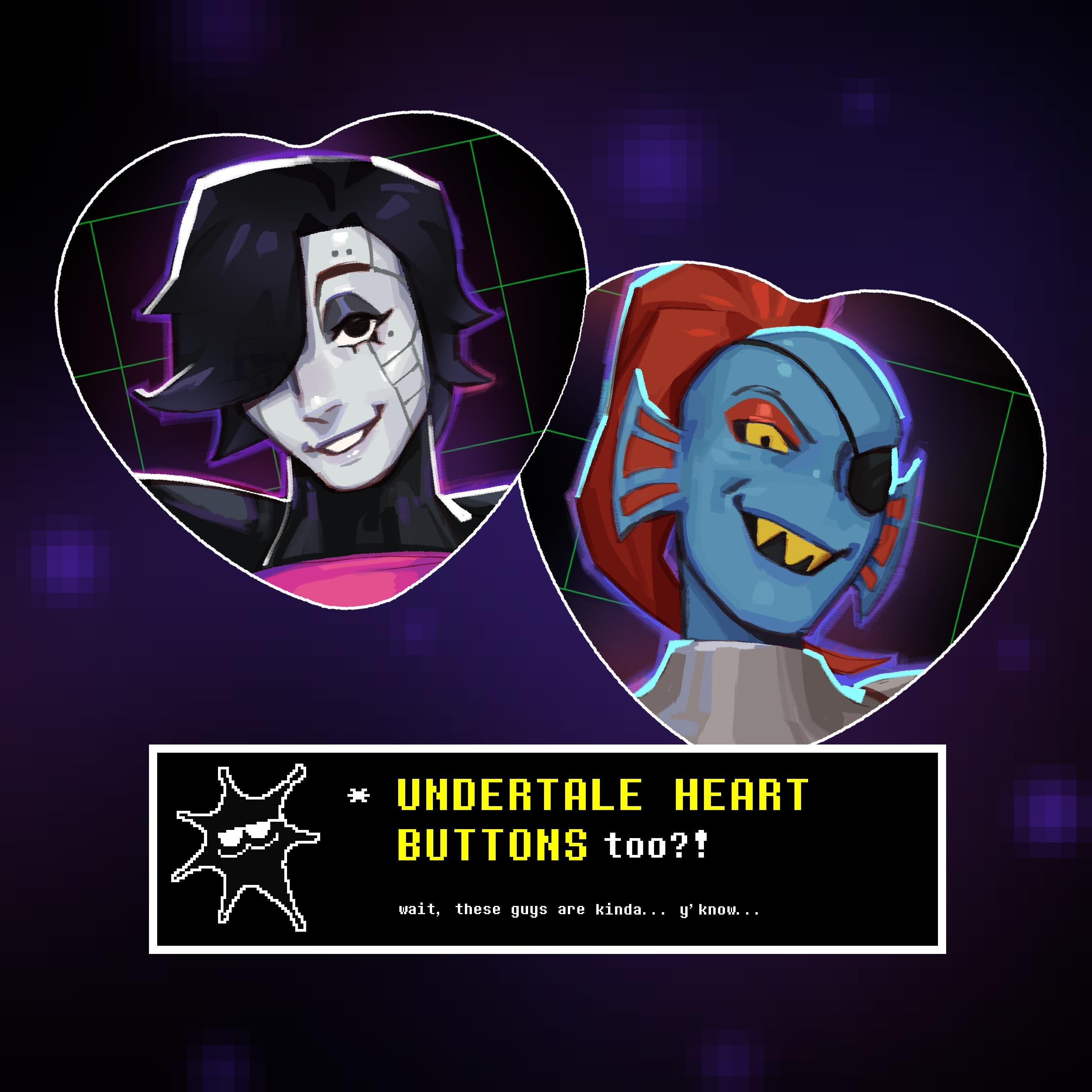 Undertale Heart Buttons